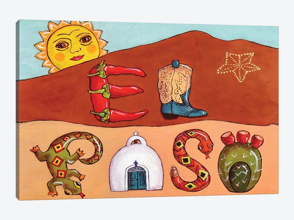 Desert Letters by Candy Mayer 1-piece Canvas Art Print