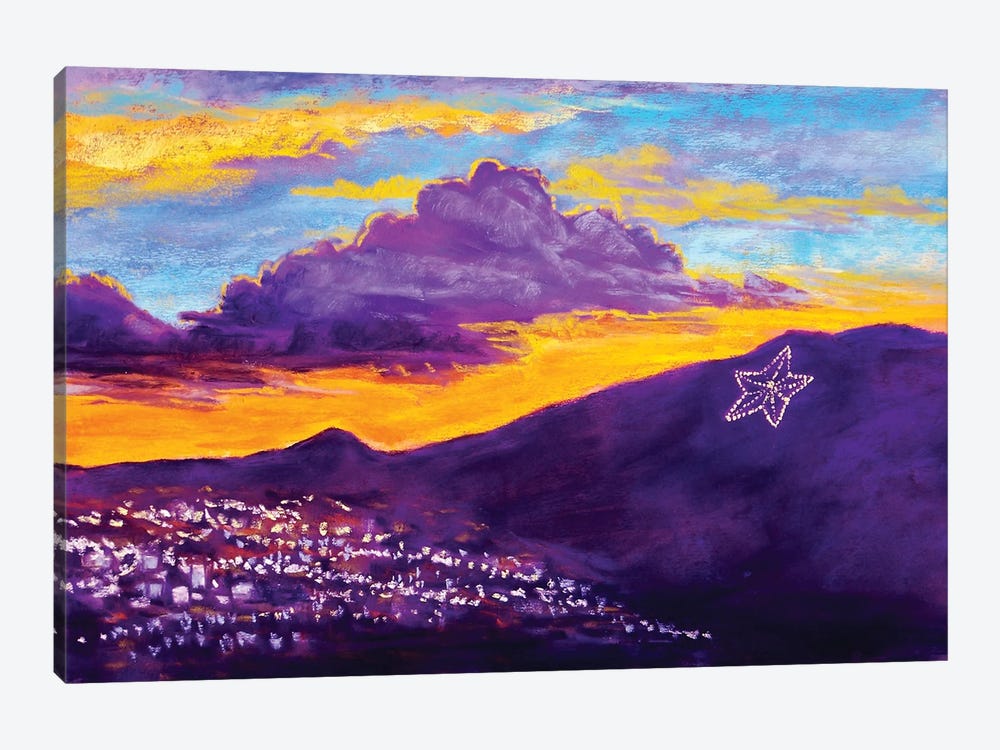 El Paso Star On The Mountain by Candy Mayer 1-piece Canvas Wall Art