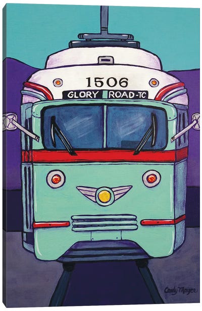 El Paso Streetcar Canvas Art Print - Candy Mayer