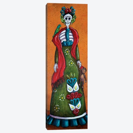 Frida With Monkey Canvas Print #CMY22} by Candy Mayer Art Print