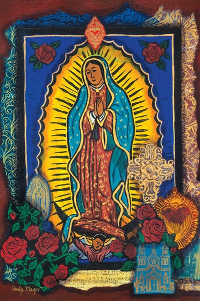 Latin Décor: Guadalupe Collage by Candy Mayer
