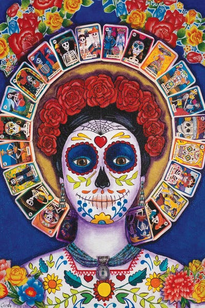 Cards & Board Games: Blue Loteria Lady by Candy Mayer