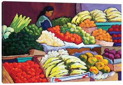 Mercado Canvas Art Print - Vegetable Art
