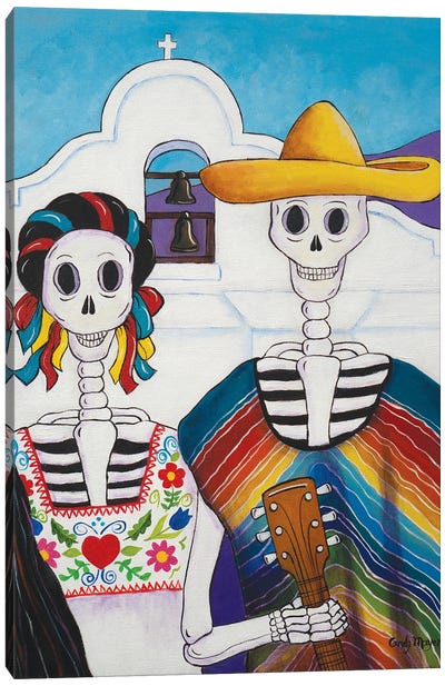 Mexican Gothic Canvas Art Print - Día de los Muertos Art