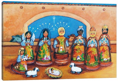 Nativity Canvas Art Print - Mexican Culture