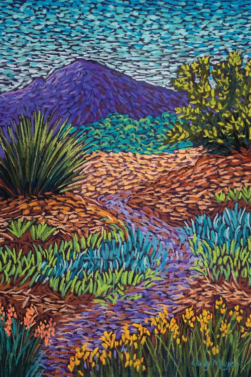 Purple Mountain Path by Candy Mayer wall art