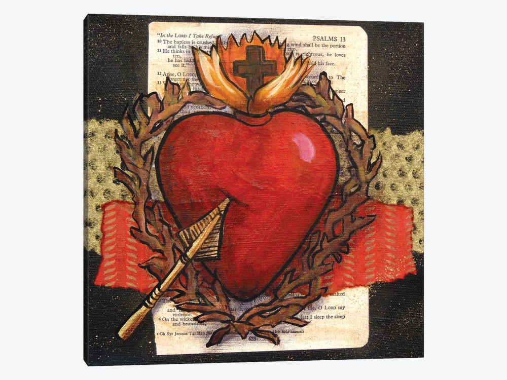 Sacred Heart With Arrow by Candy Mayer 1-piece Canvas Art