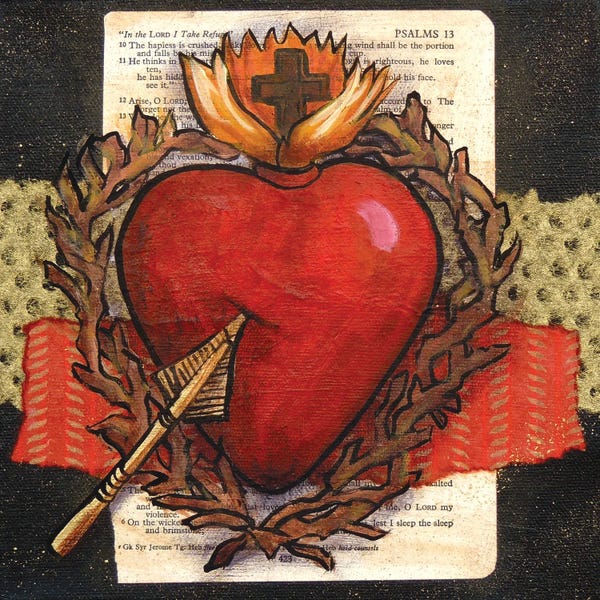 Arrows: Sacred Heart With Arrow by Candy Mayer