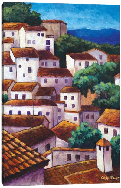 Spanish Village Canvas Art Print - Country Art