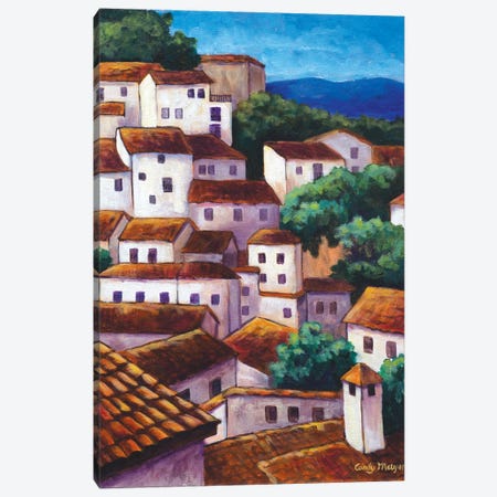 Spanish Village Canvas Print #CMY57} by Candy Mayer Canvas Art Print