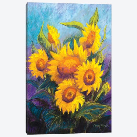 Sunflowers Canvas Print #CMY61} by Candy Mayer Art Print