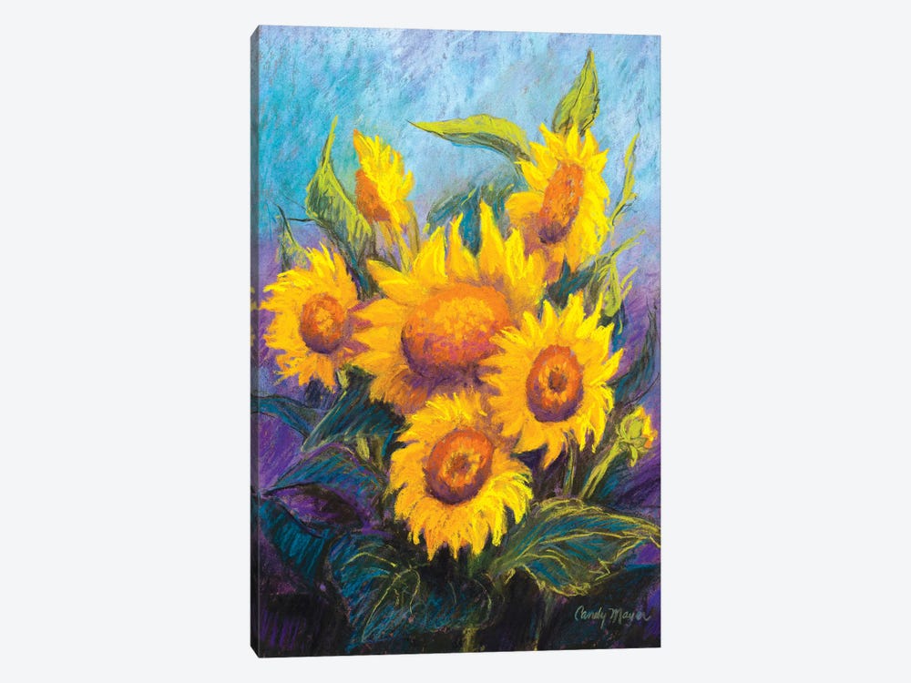 Sunflowers by Candy Mayer 1-piece Canvas Wall Art