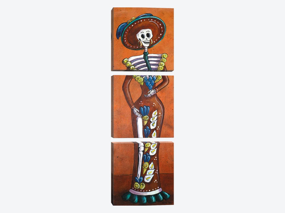 Terracotta Catrina by Candy Mayer 3-piece Canvas Artwork