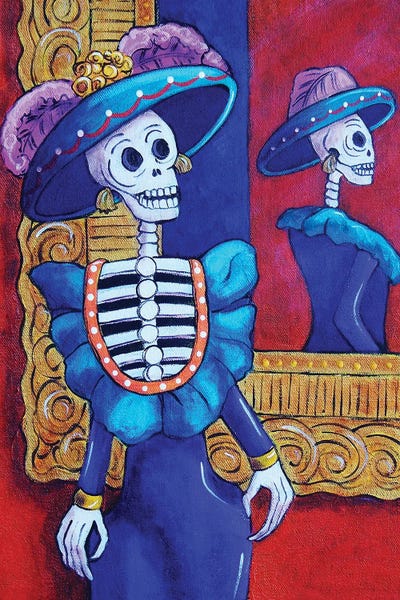 Skeletons: Catrina In The Mirror by Candy Mayer