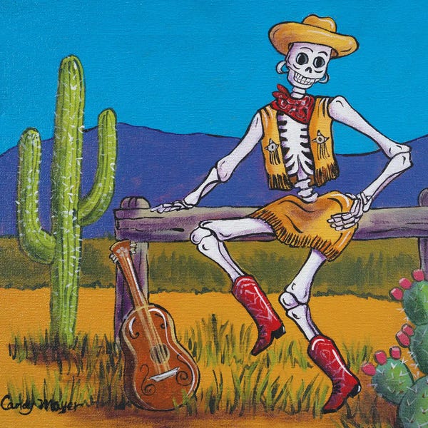 Skeletons: Western Cowgirl by Candy Mayer