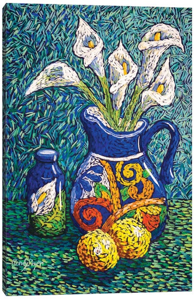 Talavera And Lilies Canvas Art Print