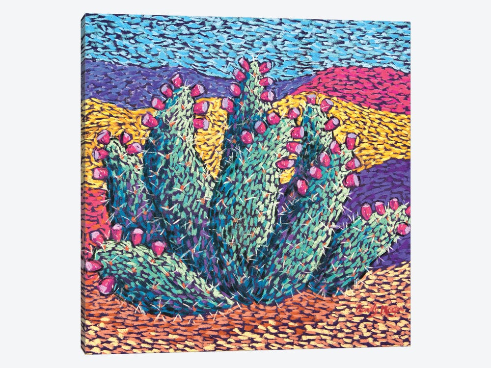 Bright cactus in Pastel by Candy Mayer 1-piece Canvas Art