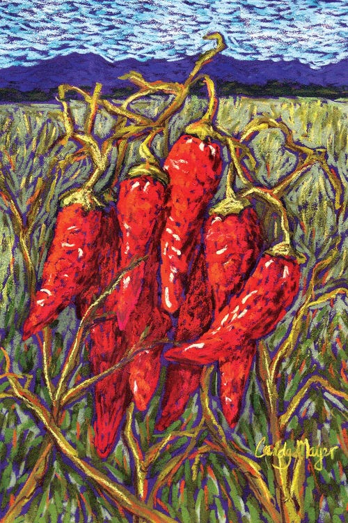 Chiles in Pastel by Candy Mayer wall art