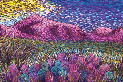 Pink Mountains by Candy Mayer framed wall art