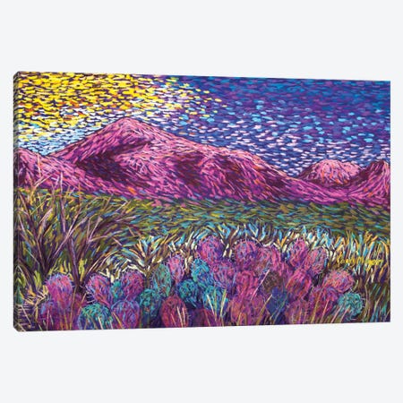 Pink Mountains Canvas Print #CMY93} by Candy Mayer Canvas Artwork