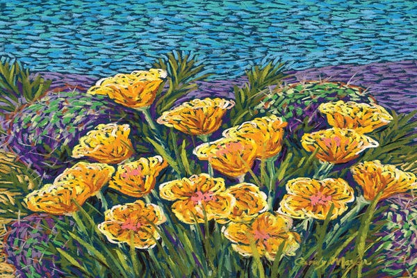 Poppies and Prickly Pear