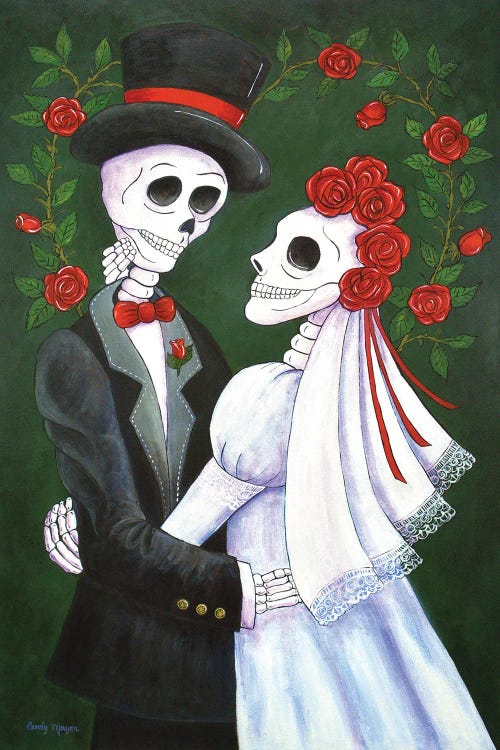 Bride and Groom with Roses