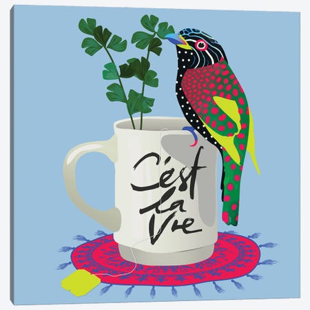 C'est La Vie! Canvas Print #CMZ17} by Charlie Moon Canvas Wall Art