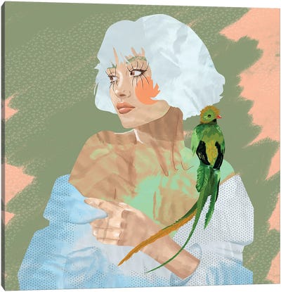 Quetzal With Friend Canvas Art Print - Charlie Moon