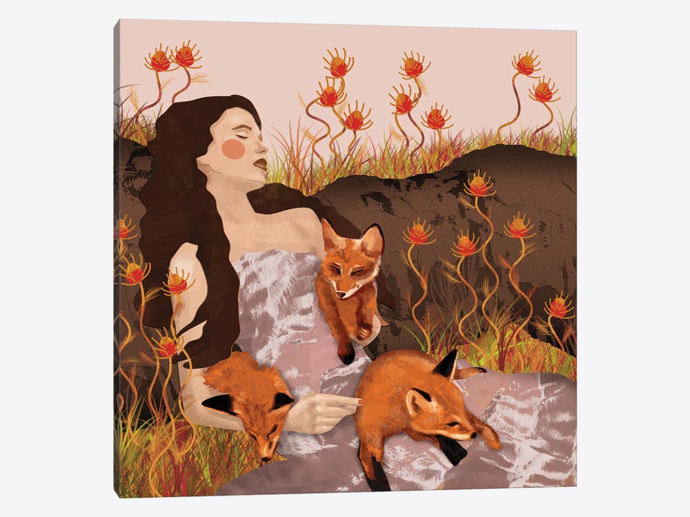 Foxy Lady by Charlie Moon 1-piece Canvas Art Print