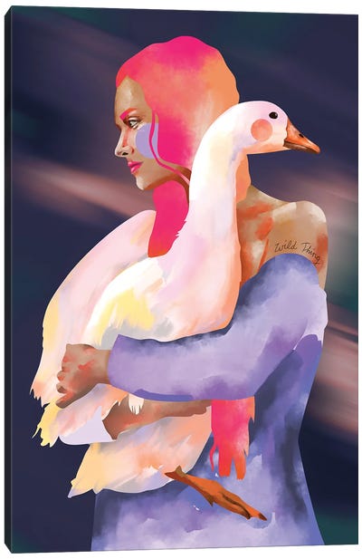Goose With Friend Canvas Art Print - Goose Art