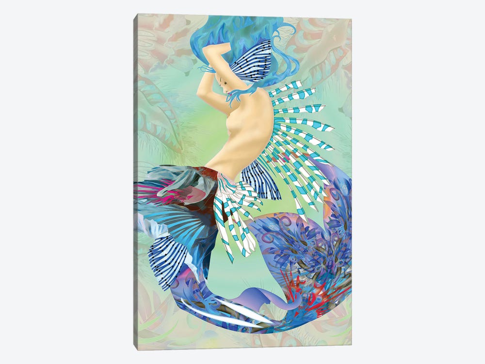 Blue Mermaid by Charlie Moon 1-piece Canvas Art