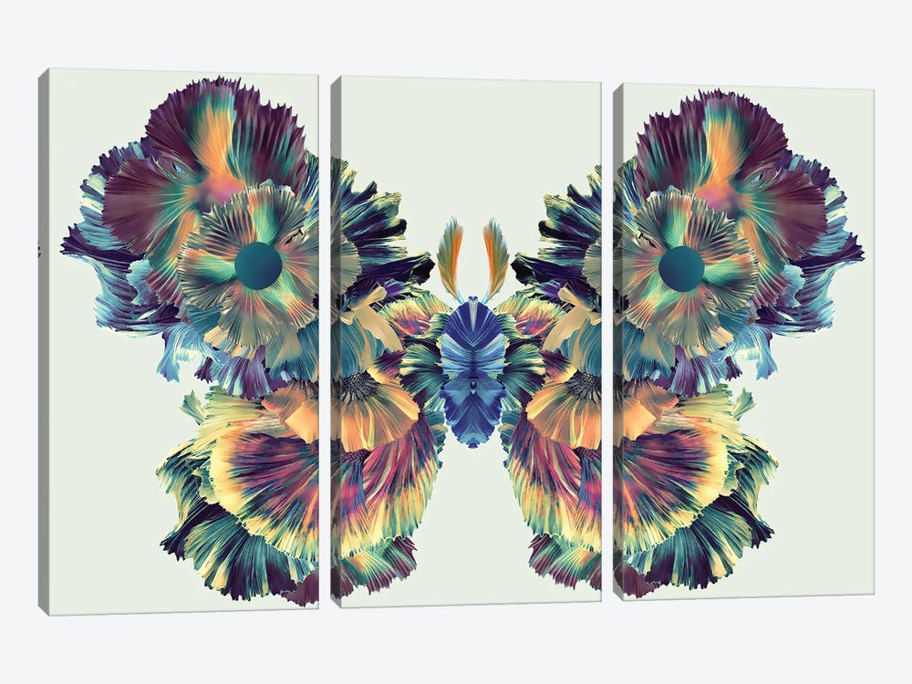 Moth Of Expression by Charlie Moon 3-piece Art Print