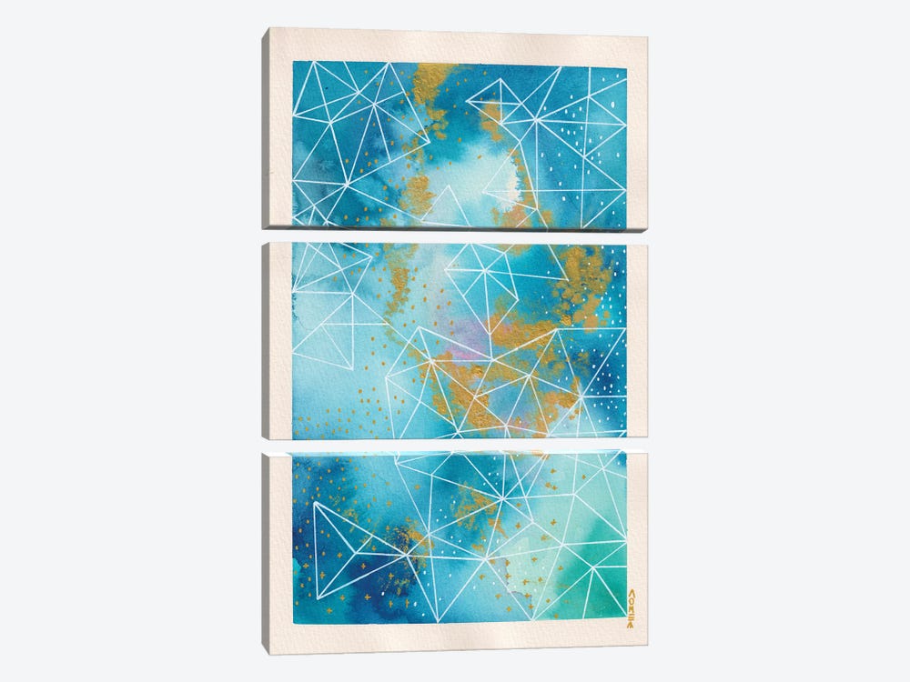 The Blue Giant by Camille Contini 3-piece Canvas Artwork