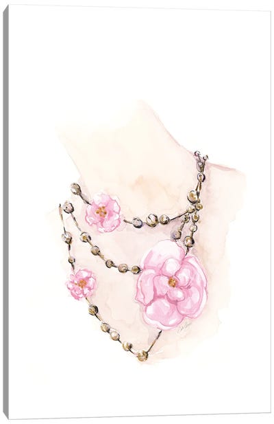 Bead Floral Necklace Canvas Art Print
