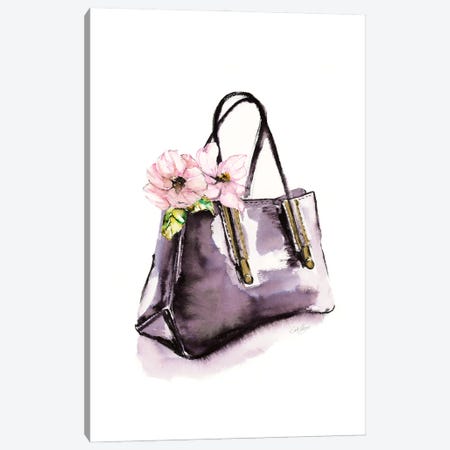 Handbag With Flower Canvas Print #CNG14} by Stella Chang Canvas Print