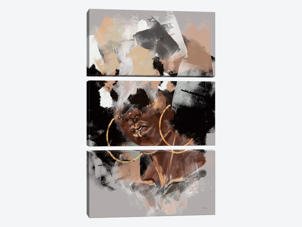 Afro Pop by Stella Chang 3-piece Canvas Wall Art