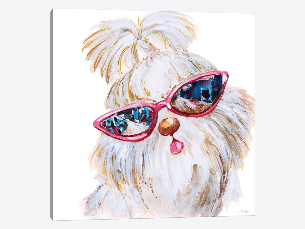Shi Tzu With Shades by Stella Chang 1-piece Art Print