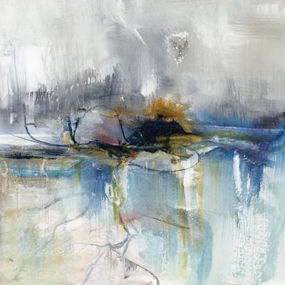 Teal Array by Stella Chang framed wall art