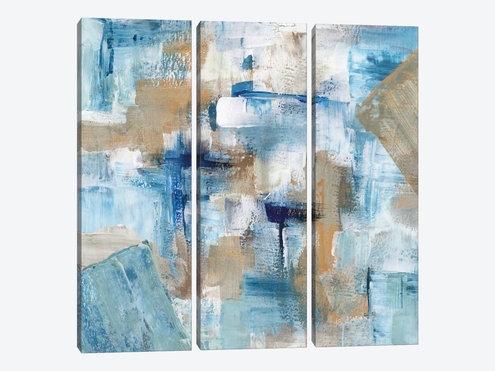 Teal Infusion by Stella Chang 3-piece Canvas Artwork
