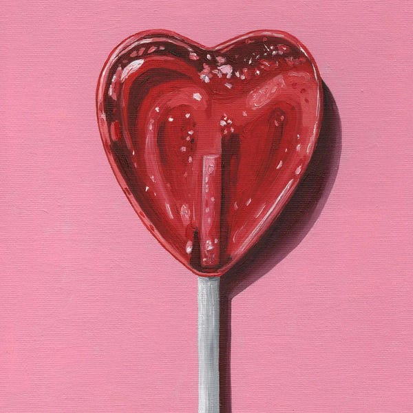 Canvas Print: Heart Shaped Lolly by Cansu Rossi