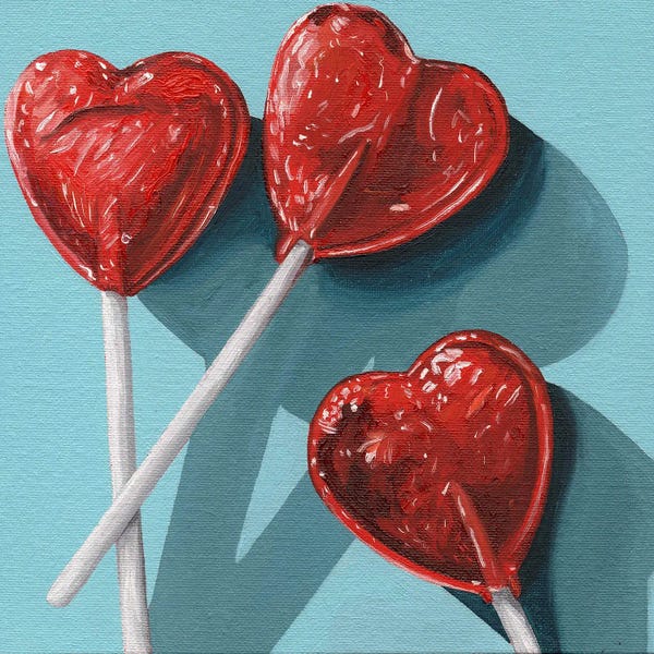 Canvas Print: Red Lollipops by Cansu Rossi