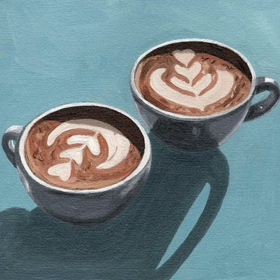 Gloomy Cappuccinos by Cansu Rossi canvas print