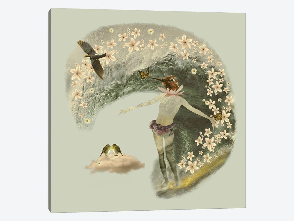 Flower Surfer by Caroline Keslassy 1-piece Art Print