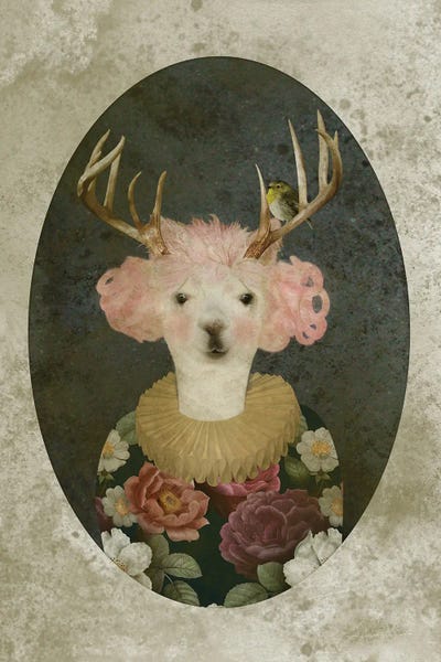 Francine Portrait- Light Background by Caroline Keslassy framed wall art