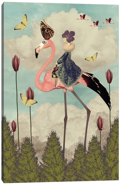 Look Up - Vertical Canvas Art Print - Flamingo Art