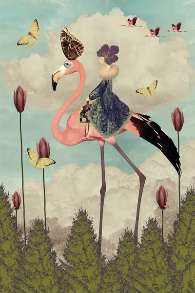 Large Modern Art - Canvas Prints: Look Up - Vertical by Caroline Keslassy