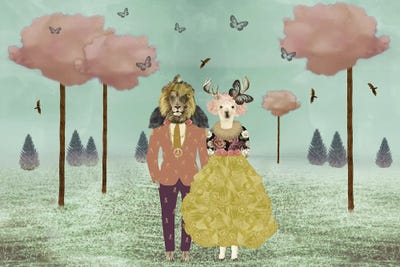 Pink Clouds Field- Horizontal by Caroline Keslassy framed wall art