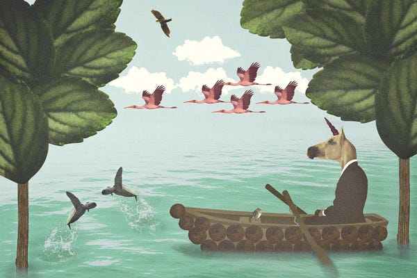 Rowboats: Pondering At The Lake Horizontal by Caroline Keslassy