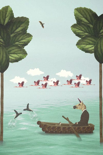 Rowboats: Pondering At The Lake Vertical by Caroline Keslassy