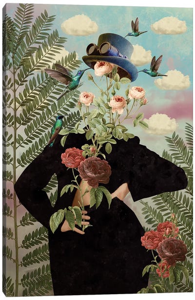 Wildflowers Vertical Canvas Art Print - Floral Portrait Art